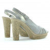 Women sandals 597 gray deschis velour