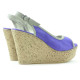 Women sandals 5001 purple velour