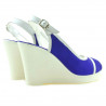 Women sandals 5000 indigo velour+white