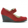 Women casual shoes 199 red velour