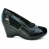 Pantofi casual dama 174 negru combinat