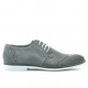 Men stylish, elegant, casual shoes 746 gray velour 