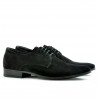Men stylish, elegant shoes 786 black velour