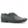 Men stylish, elegant shoes 743 black