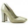Women stylish, elegant shoes 1214 patent beige
