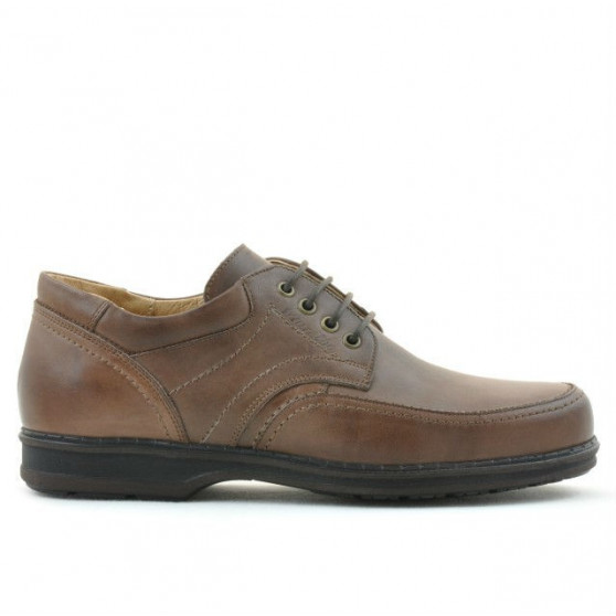 Men stylish, elegant, casual shoes 855 brown