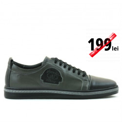 Men casual, sport shoes 766 black+gray 