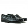 Men loafers, moccasins 719p black perforat