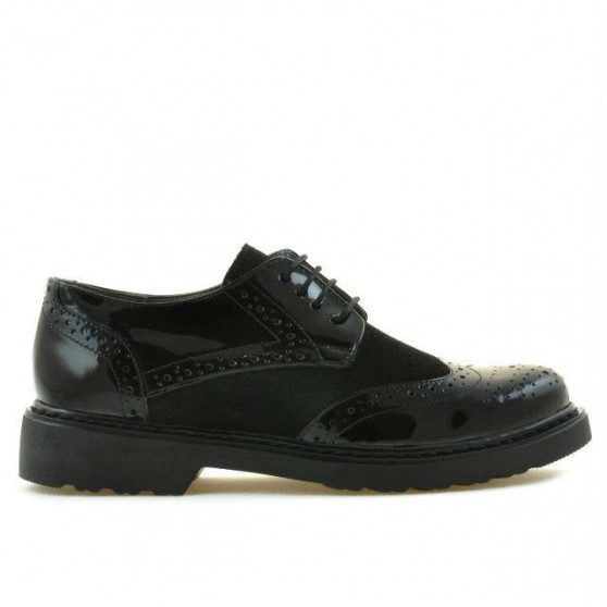 Women casual shoes 663 patent black combined