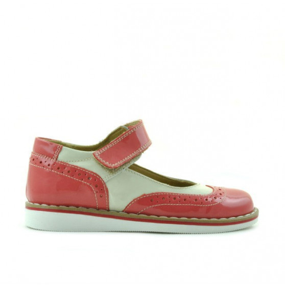 Pantofi copii mici 56c lac roz+bej