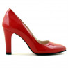 Women stylish, elegant shoes 1243 patent red
