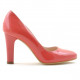 Women stylish, elegant shoes 1243 patent red coral