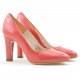 Women stylish, elegant shoes 1243 patent red coral