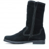 Women knee boots 3242 black velour