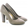 Women stylish, elegant shoes 1214 cappuccino antilopa