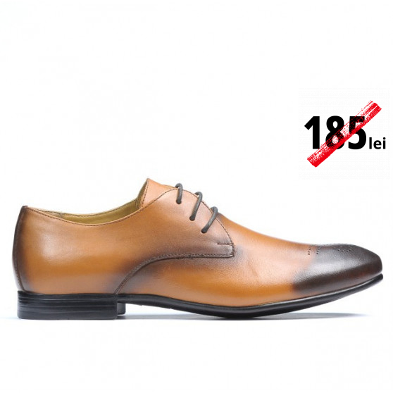 Men stylish, elegant shoes 828 a brown