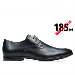 Men stylish, elegant shoes 828 black