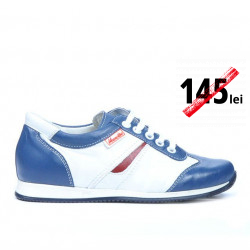 Pantofi copii 136 indigo+alb