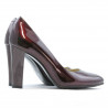 Women stylish, elegant shoes 1214 patent bordo01