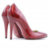 Women stylish, elegant shoes 1241 patent bordo