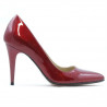 Women stylish, elegant shoes 1246 patent bordo