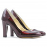 Women stylish, elegant shoes 1243 patent bordo01