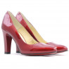 Women stylish, elegant shoes 1243 patent bordo