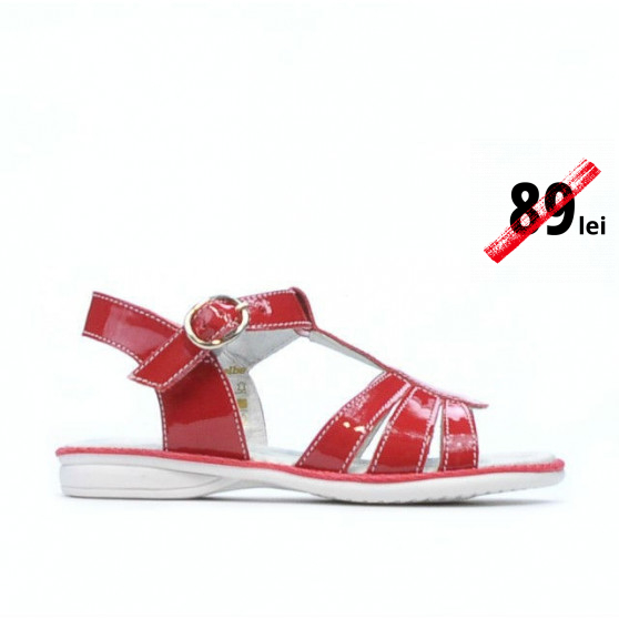 Small children sandals 53c patent red 