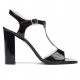 Women sandals 1258 patent black