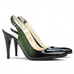 Sandale dama 1249 lac verde+negru