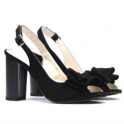Women sandals 1256 black antilopa