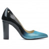 Pantofi eleganti dama 1261 lac bleu+negru