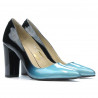 Pantofi eleganti dama 1261 lac bleu+negru
