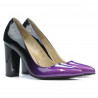 Women stylish, elegant shoes 1261 patent purple+black