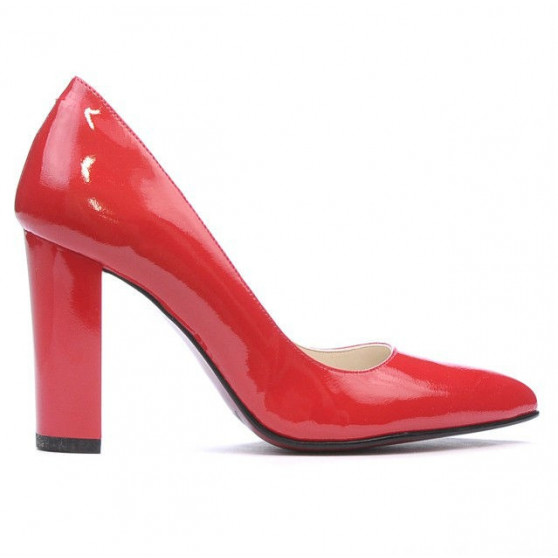 Women stylish, elegant shoes 1261 patent red