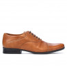 Men stylish, elegant, casual shoes 738 brown cerat