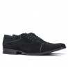 Men stylish, elegant, casual shoes 738 black velour 