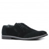 Men stylish, elegant, casual shoes 746 black velour 