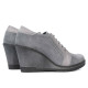 Women casual shoes 625 gray velour combined