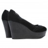 Women casual shoes 630 black velour