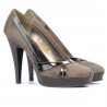 Women stylish, elegant shoes 1206 sand antilopa combined