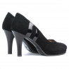 Pantofi eleganti dama 1086 negru antilopa