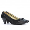 Women stylish, elegant shoes 1064 black+black antilopa