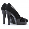 Pantofi eleganti dama 1206 negru antilopa combinat