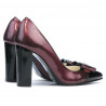 Pantofi eleganti dama 1262 lac bordo+negru