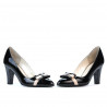 Pantofi eleganti dama 1263 lac negru+bej