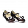 Small children shoes 51c patent bordo+white