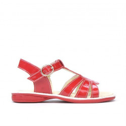 Small children sandals 53-1c patent red 