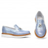 Pantofi casual dama 659 bleu sidef combinat