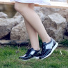 Pantofi sport dama 682 lac negru combinat lifestyle